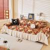 Full Cover Linen Sofa Slipcover All Season Universal Cottage Style Sofa Protector