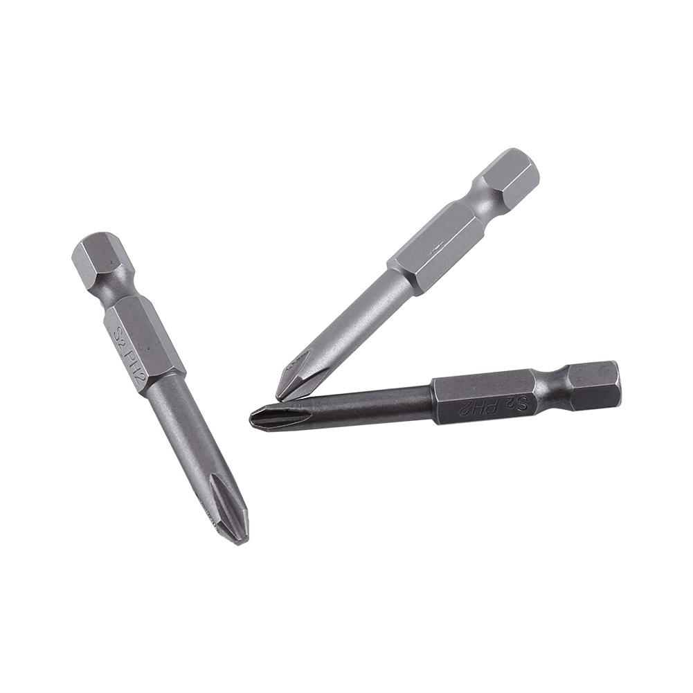 12pcs 50mm Length 1 4 Inch Hex Shank S2 Alloy Magnetic Cross Phillips Screwdriver Bit
