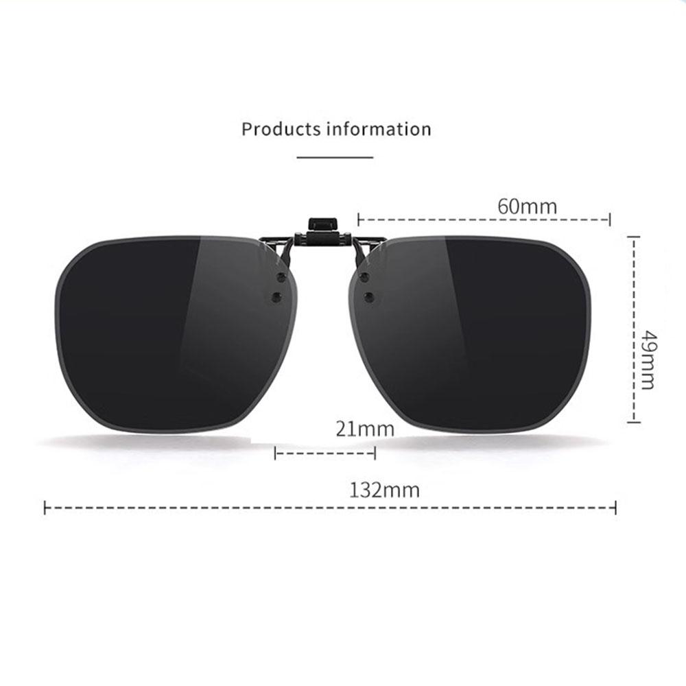 Polarized Sunglasses Clip for Men With Myopia Driving Fishing Sun Glasses Color Changing UV Resistant Night Vision Goggles