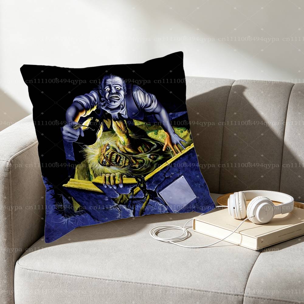 IIron Maiden Senjutsu Square Cushion Pillow Case Sofa BedroomLiving Room Backrest Multiple Sizes Washable Covers