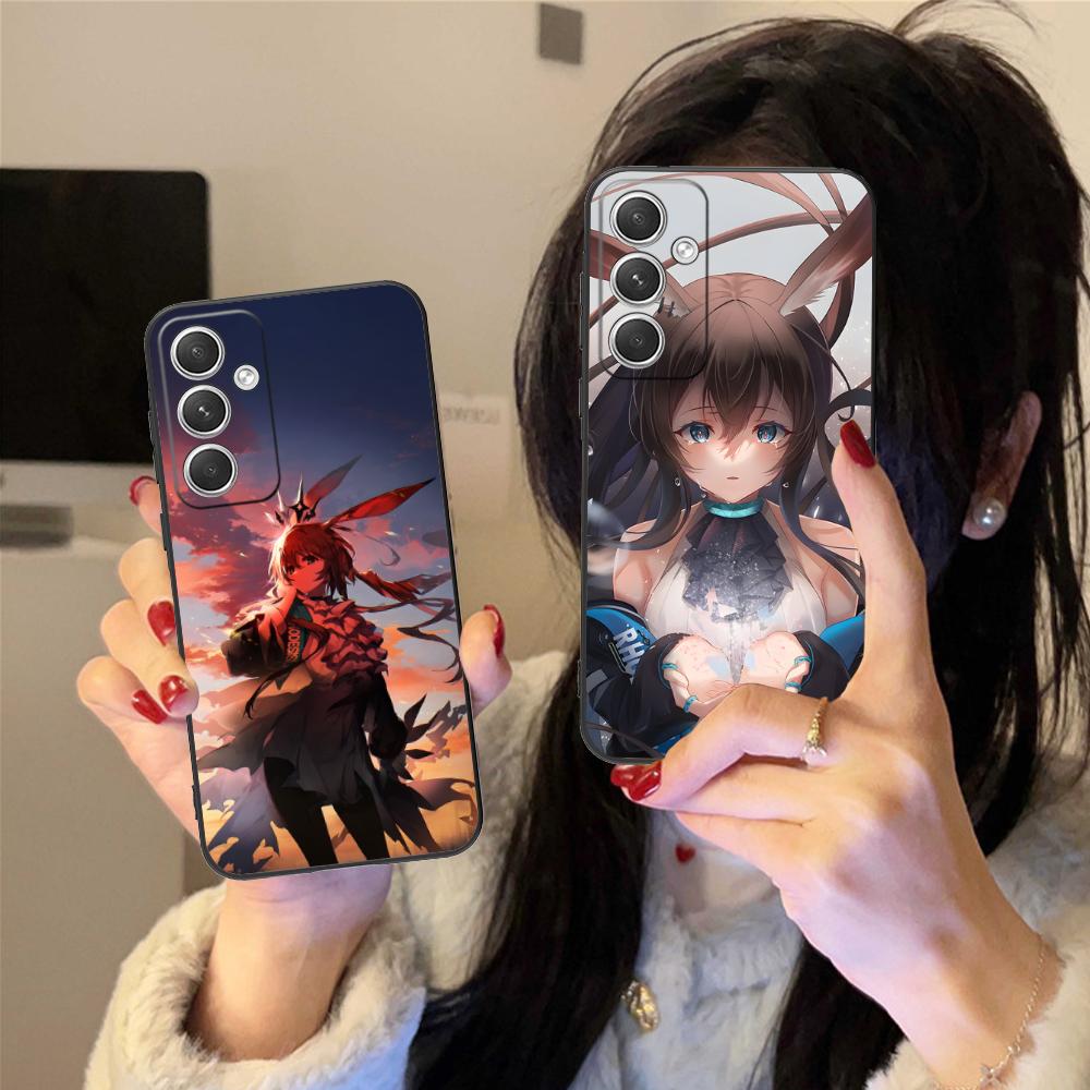 Arknights Amiya Mobile Phone Case for Samsung Galaxy S25 S24 S23 S22 S21 S20 Note20 Plus FE Ultra Colour Protective Cover Pretty