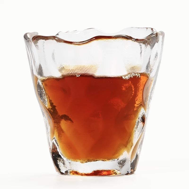 Tea Cup Japanese Style Hammered Pattern Master Cup Small Thickened Glass Cup Personal Handmade Single Cup Kung Fu Tea Set