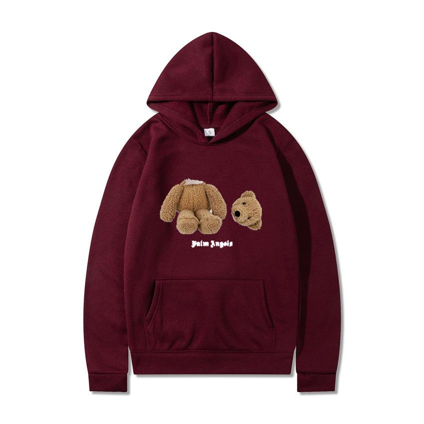 Pulovere Mâneci Lungi Unisex Urs Înger Imprimeu Ursuleț de Pluș Cuplu Hanorac Pulover