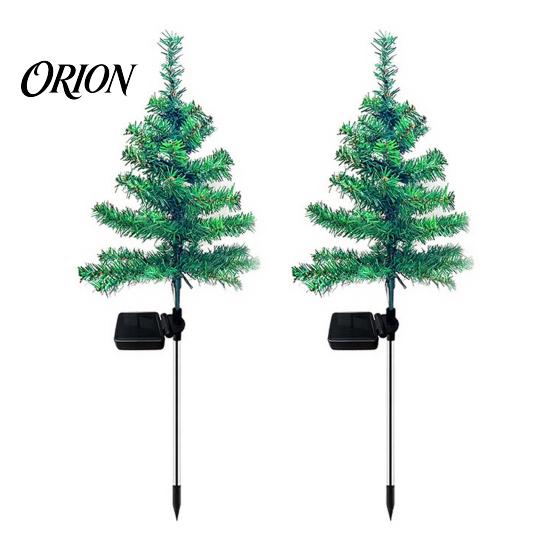 Waterproof Solar Garden Stakes Christmas Tree Stake Lights, Outdoor IP65 Crooked Lamp with Colorful Light for Automatic Dusk to Dawn Lights
