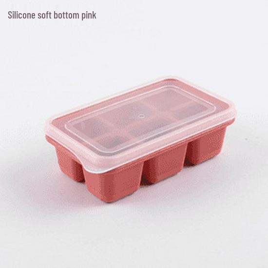 Silicone Ice Ball Molds with Lid, Six-Compartment Soft-Bottom Tray for Home