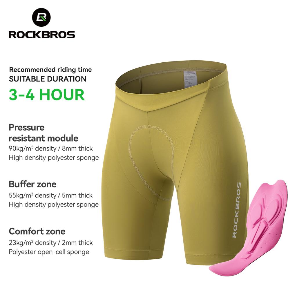 ROCKBROS Summer Women Bicycle Shorts 3D Pad Shockproof Breathable Quick Dry Sport Bike Tights MTB Road Cycling Shorts Pants
