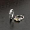 Retro ,Old ,Simple ,Ethnic ,Six -Character Mantra ,Ming Mantra ,Transit Pearl Ring ,Female Opening ,Turnable Silver Jewelry