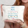 French Thank You Maîtresse Print Travel Cosmetics Bag Lipstick Bag Pencil Case Pouch Bags for Women Back To School Gift