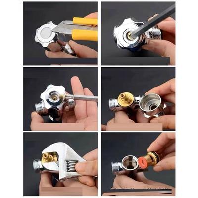 Multi-functional Stainless Steel Copper Valve Yellow Core of Faucet Snap Ring Heater Radiator Bathroom