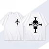 Whitebeard One Piece TShirt Men Summer Edward Newgate Jolly Roger Graphic Short Sleeve Streetwear Loose Fit Anime Fan Tee
