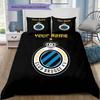 Club Brugge Kv Crest Custom Name Pattern Bedding Quilt Set Quilt Cover Pillowcase Home Birthday Gift(1 * duvet cover + 2 * pillowcase, without core)