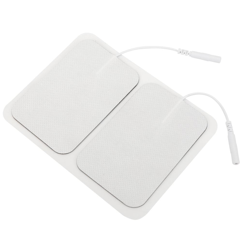 20Pcs Physical Therapy Electrode Pads 6x9cm Nonwovens 2.0 Holes Silicone Contact Pin Electrode