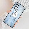 Kpop Finger Heart Phone Case For Samsung Galaxy S25 S23 S30 S8 S21 S20 FE S24 S22 Note 10 20 Plus lite Ultra
