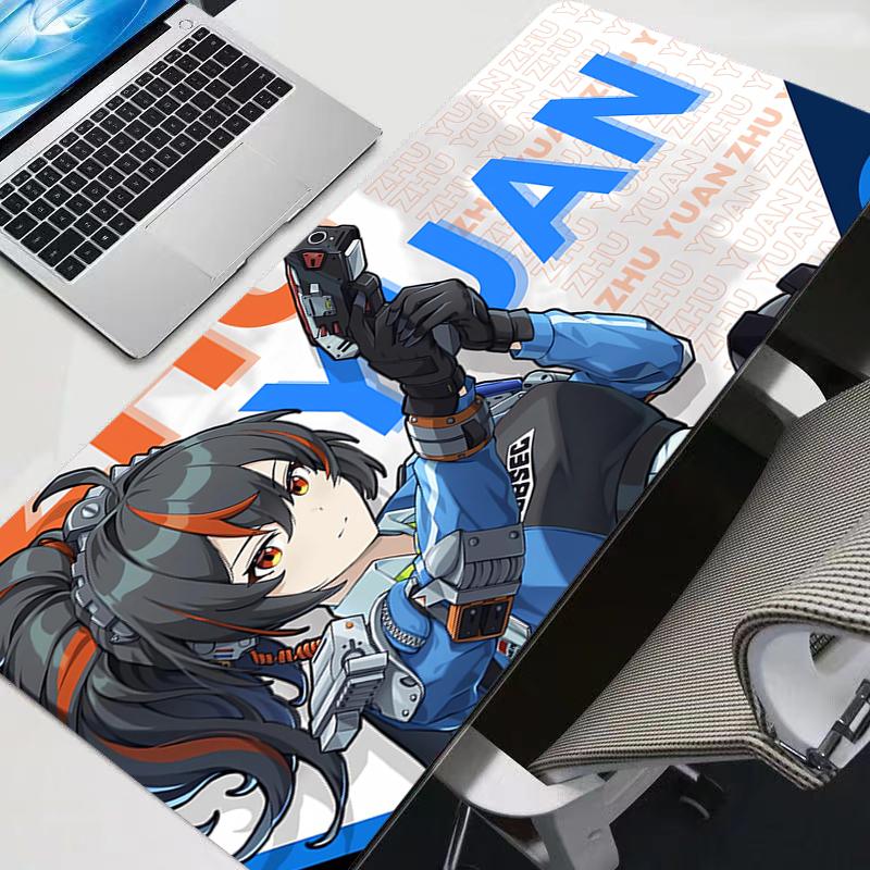 Large Gaming Mousepads Zenless Zone Zero Zhu Yuan Computer Soft Mousepad X Desk Pads For PC Keyboard Mats nonslipTable Rug