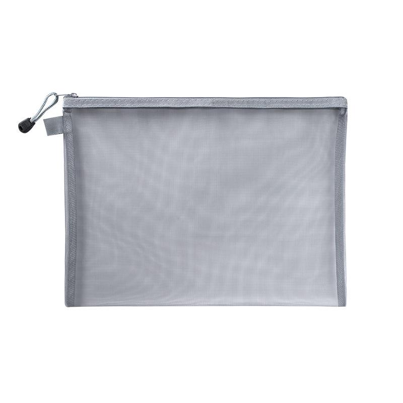 

A4 Transparent Mesh Document & Pencil Bag - Customizable Logo A6-Small сірий колір