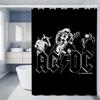 Tenda da Doccia Rock-ACDC per Accessori da Bagno Divisorio Pieghevole Tende da Bagno Tessuto Impermeabile Cose il Set Ho