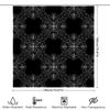 Stylish Black White Bath Curtain Decor With Snowflake Pattern Modern Shower Curtain For Bathroom, Non-Slip Waterproof Fabric