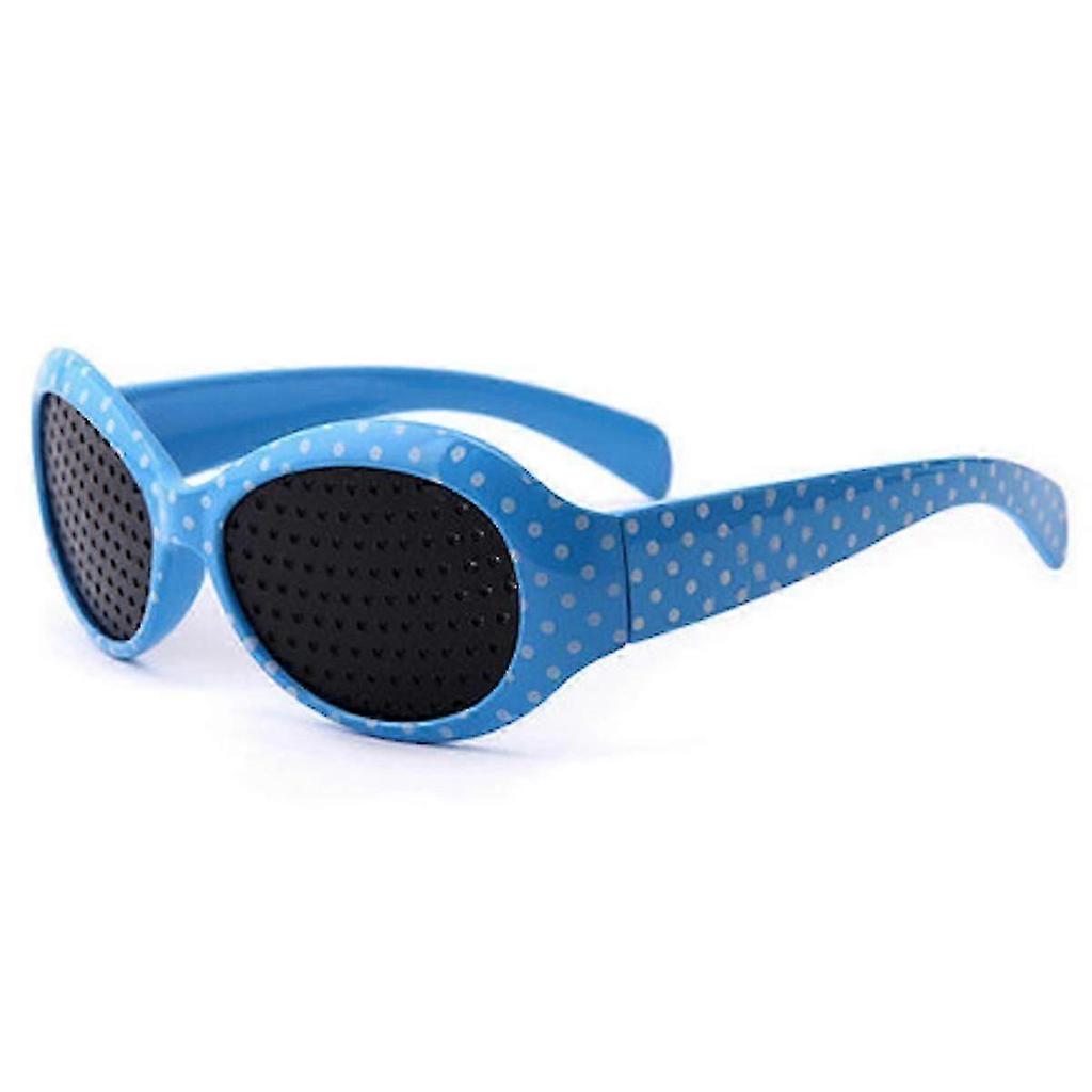 Blue Vision Correction Pinhole Glasses for Kids Eye Exercise and Eyesight Improvement Training Glasses