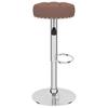 Bar Stool Set of 2 Brown Fabric