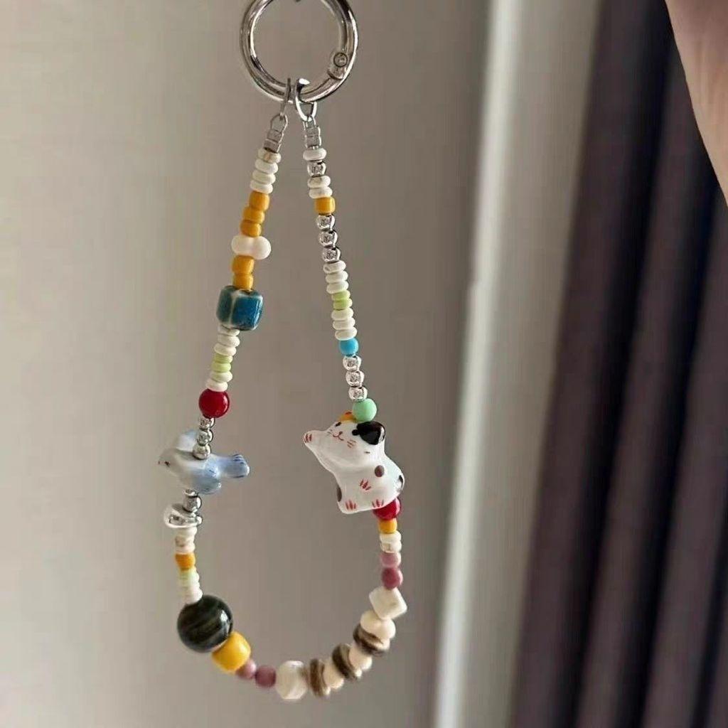 Pvc Beaded Phone Strap With Colorful Cartoon Design For Kids And Teens