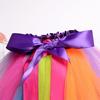 Dziewczynek Party Rainbow Spódnica Tutu Dziecięca kolorowa Mini siatkowa sznurowana spódnica Spódnice taneczne