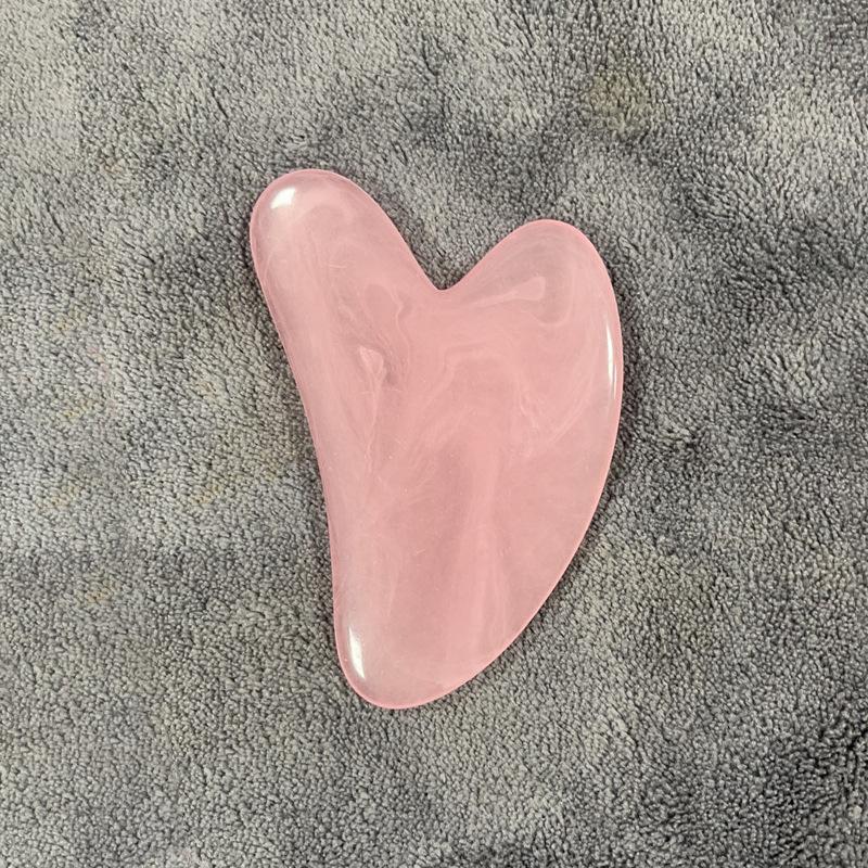 Resin Beeswax Gua Sha Board Rose Pink Gua Sha Massage Board for Face Firm Skin Care Gua Sha SPA Physical Therapy Beauty Product