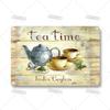 Vintage Coffee Metal Tin Sign Decorative Plate Retro Tea Time Metal Poster Home Bar Cafe Indutrial Decor Old Wall Metal Signs