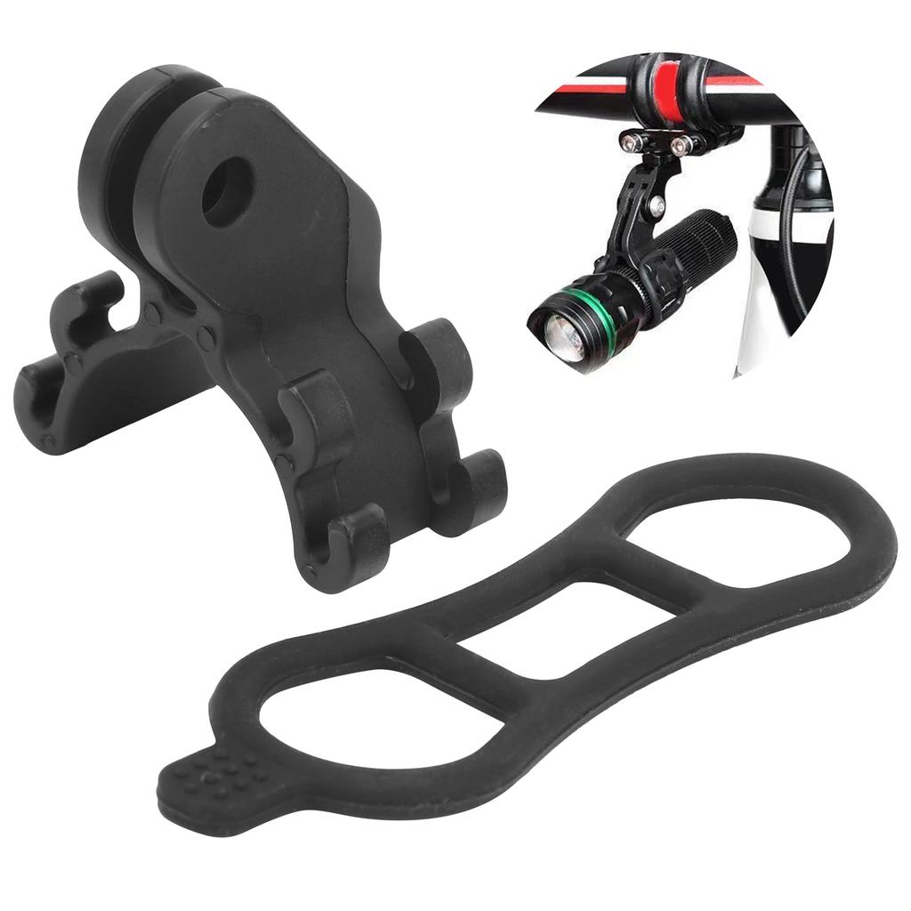 Bicycle Flashlight Holder Handlebar Torch Light Mounting Bracket Adjustable for GoPro Mount