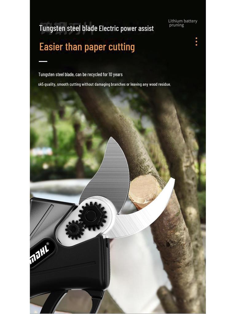 High-Power Multifunction Electric Pruning Scissors for Fruit Trees