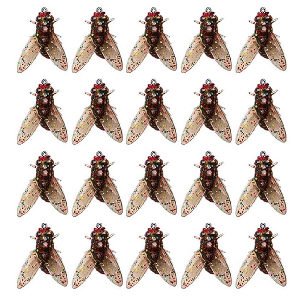

20PCS Simulated Flies Dry Flies Fishing Lures Kit Flies Spinner Swim Baits Fishing Gear 1.2cm/0.47in