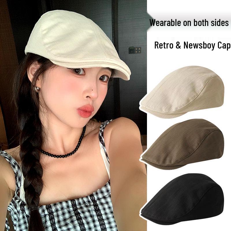 Versatile Reversible British-Style Newsboy Hat for Large Heads