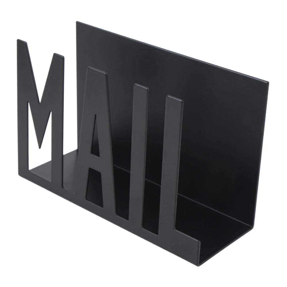 Metal Construction Mail Organizer Hollow Design Cutout Design Mail Holder Modern Style Stylish Design Letter Organizer