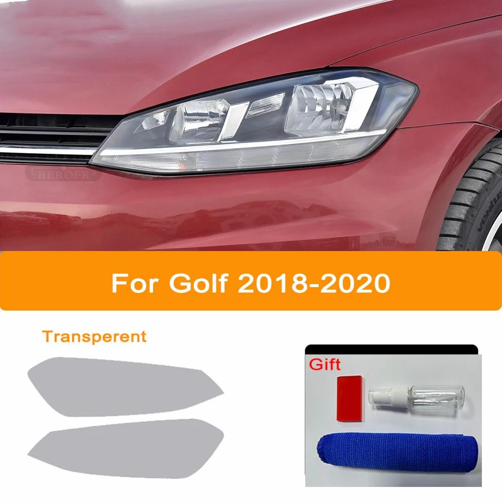 TPU Car Headlights Taillights Black Protective Film Transparent Sticker Refit For Volkswagen VW Golf 7 8 MK7 MK7.5 MK8 2014-
