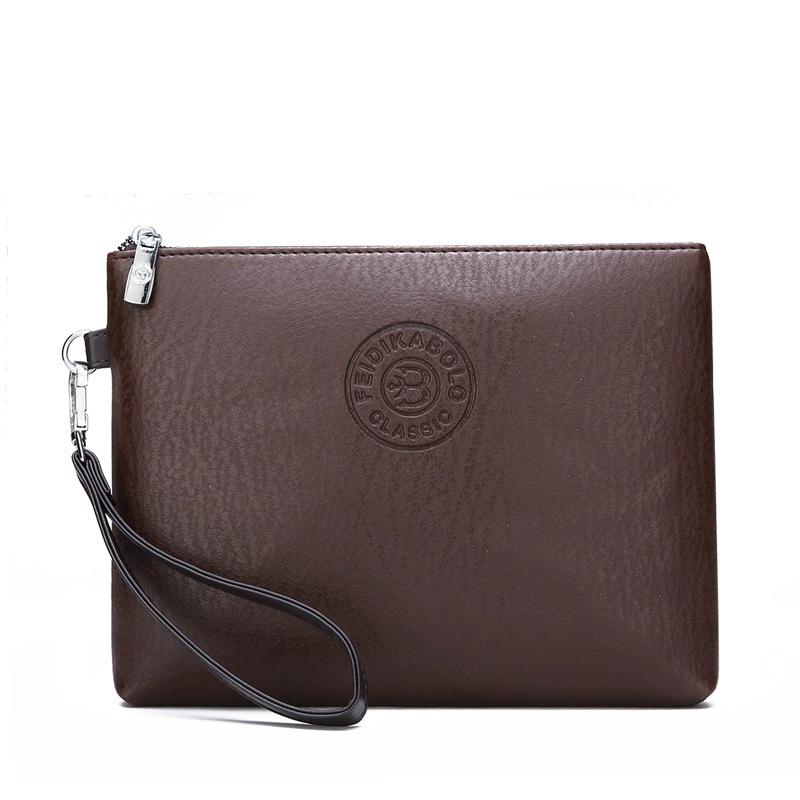 Men's New Casual Clutch, Leather Soft Leather Men's Bag, Mobile Phone Bag, Large-capacity Wallet