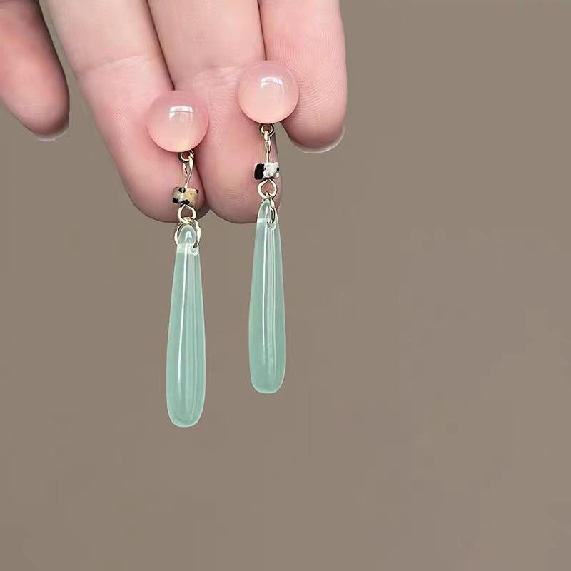 New Chinese Ethnic Style Retro Versatile Earrings Chinese Style Ancient Style Fringed Earrings Cheongsam Hanfu Cold Ear Jewelry