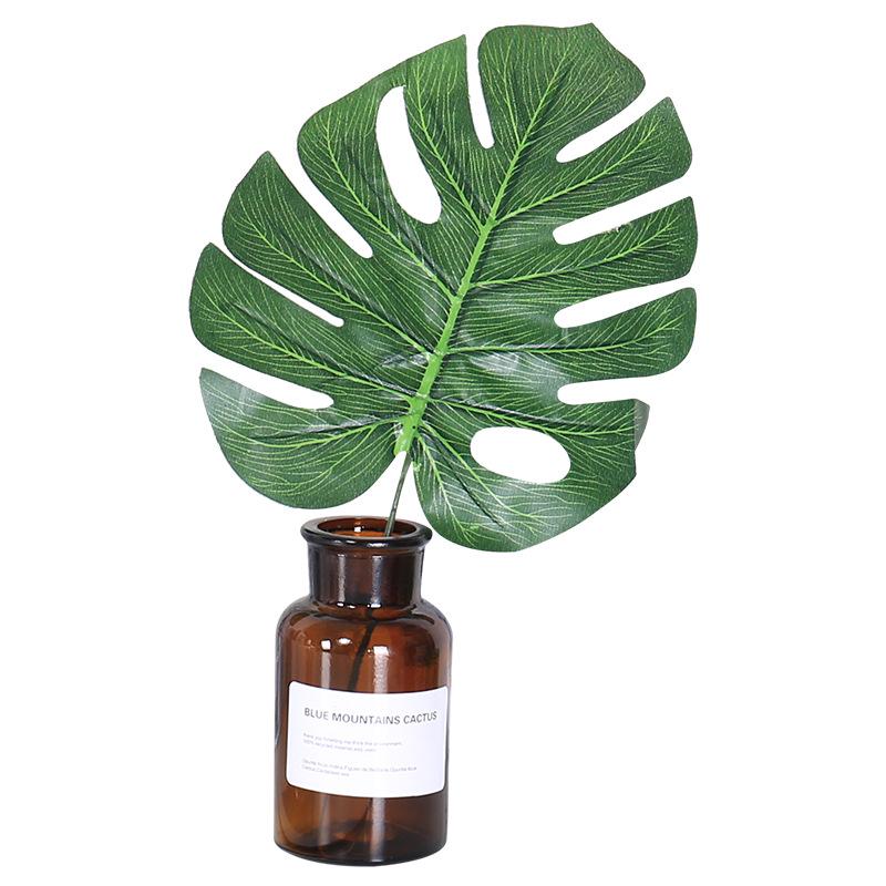 Artificial Monstera Leaf | Nordic Style | Green Bamboo Plant | Wedding Decoration | Fake Plastic Leaves Other