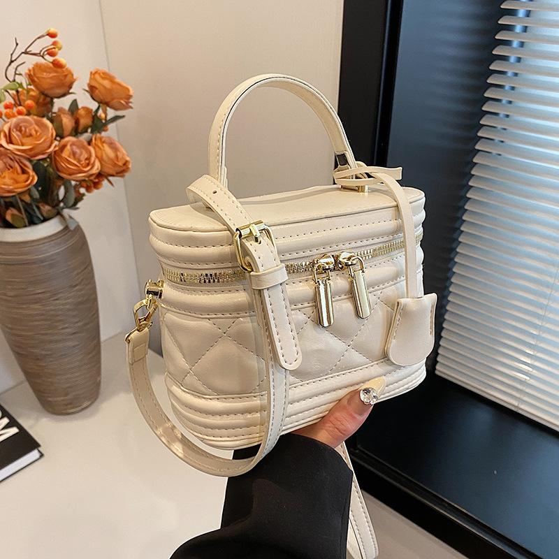 New Fashionable Pu Leather Bag For Women, Casual Handbag, Large Capacity Single Shoulder Crossbody Bag, Designer Makeup Bag