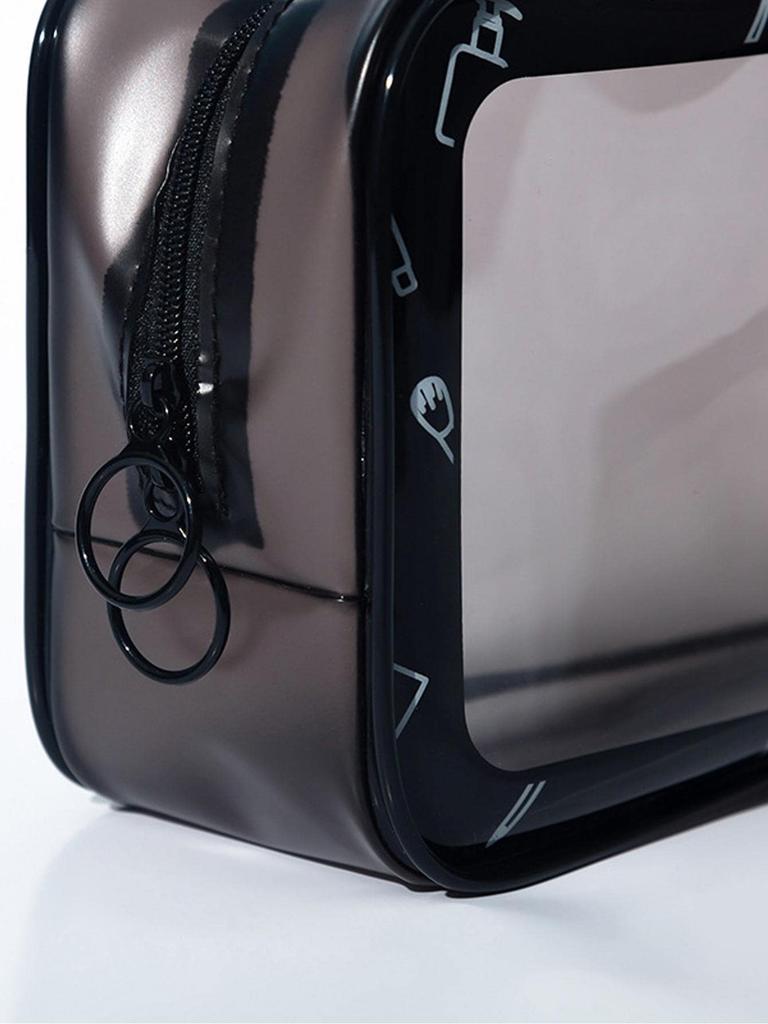 A pvc transparent makeup bag Waterproof zipper bag New cosmetics storage bag Travel large capacity toiletry bag