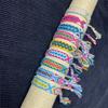 Braccialetto dell'amicizia ricamato in stile nepalese: Braccialetto Patchwork Tessuto per Uomo e Donna