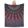 Warm Soft Blankets Girls Boys Airplane Travel Retro Bohemian Woven Pattern   Blanket  For Couch Chair Fashion Sofa Bed Cover