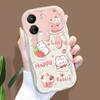 Søt tegneseriemønster kremteksturhylster Bølget kant mykt silikondeksel Telefondeksel til Xiaomi Redmi