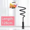 128cm Držák na telefon Stojan na tablet Líný držák Opěrka hlavy Postel 360 Flexibilní Dlouhá ramena Svorka Držák pro iPhone Samsung a 3,5~6,7" zařízení