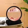 3D Flowing Sand Art Picture 7-Inch Round Glass Seaview Hourglass Flowing Sand Craft Flowing Sand Painting Home Decoration