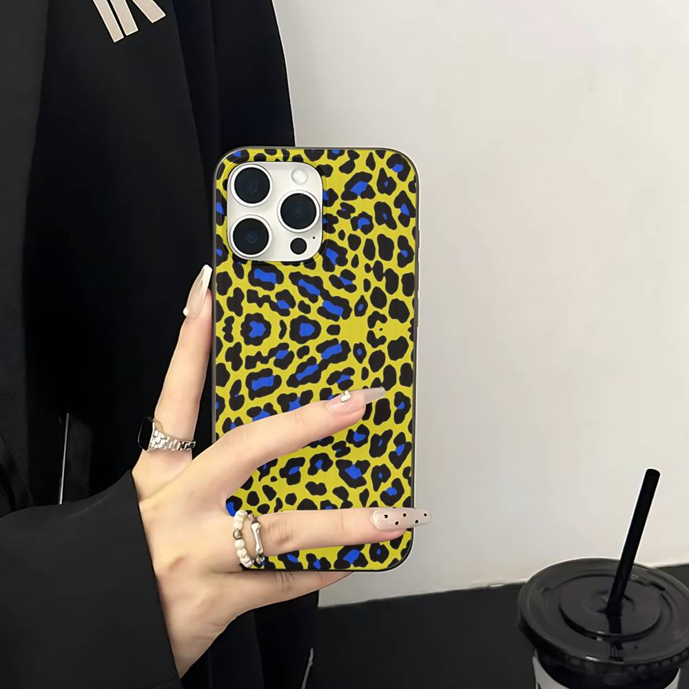 Classic Leopard Cheetah For IPhone 16 15 11 12 13 14 17 Pro Max PLUS Pro Soft Corrugated Silicone Back Phone Case