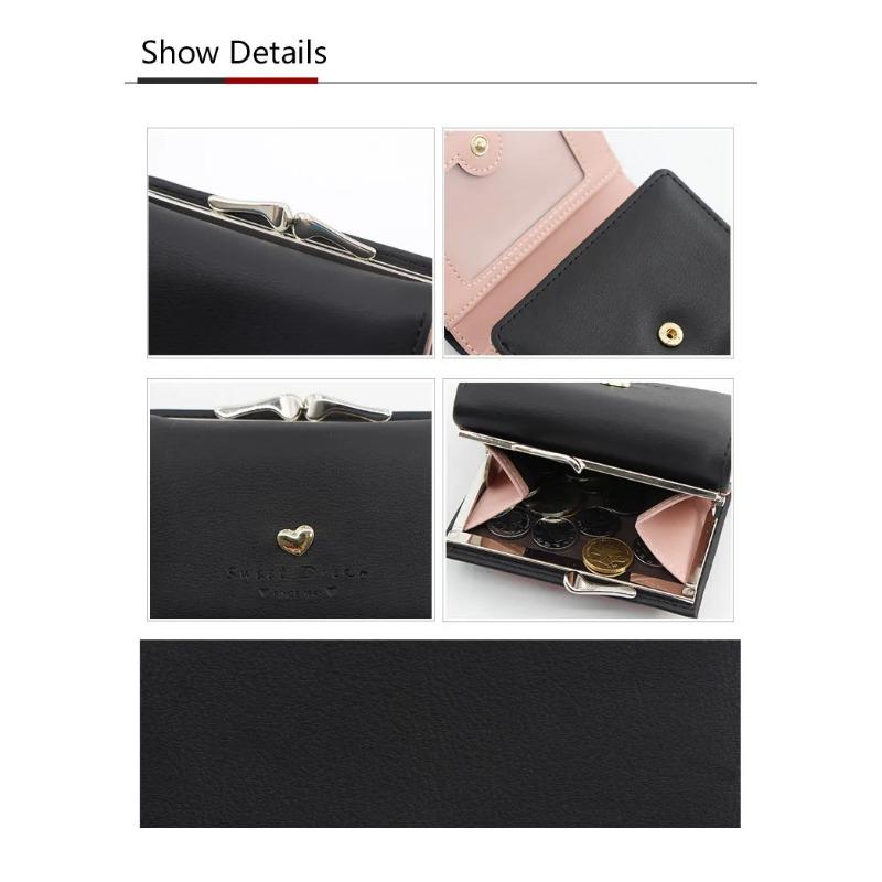 New Mini Short Women Wallets High Quality Coin Pocket Luxury Female Purses Card Holder Photo Holder Cute Cartoon Wallet Girls