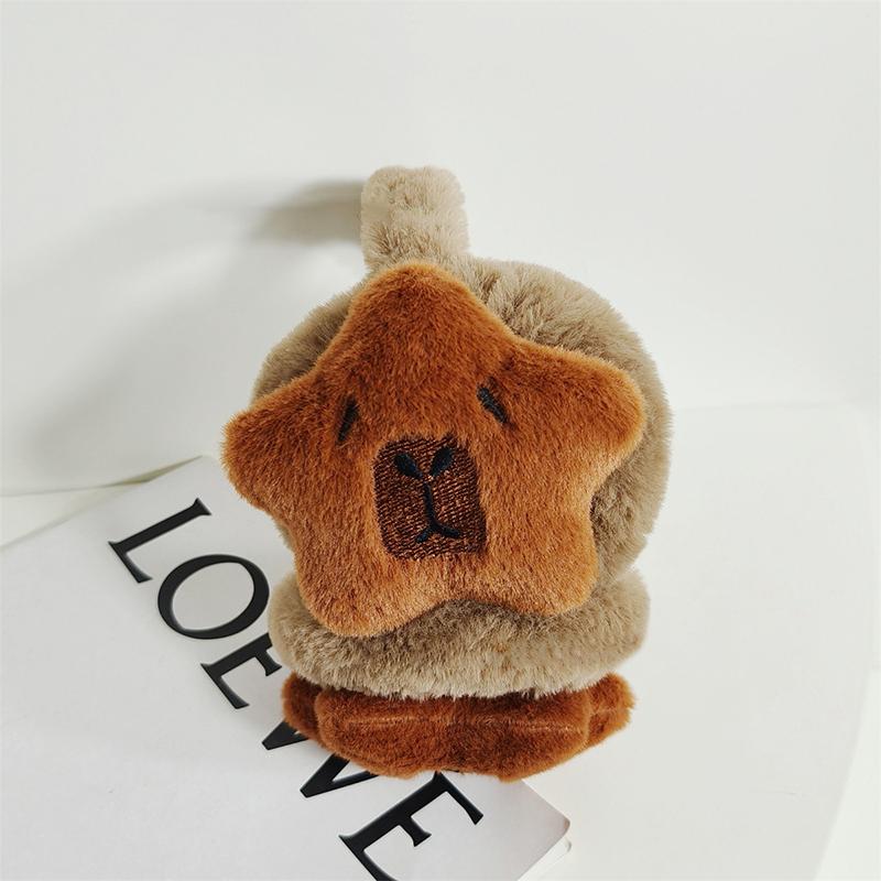 Cute Plush Capybara Earmuffs Warmer Ear Cover For Women Men Winter Warm Earflaps Outdoor Cold Protection Cycling Ear-Muffs
