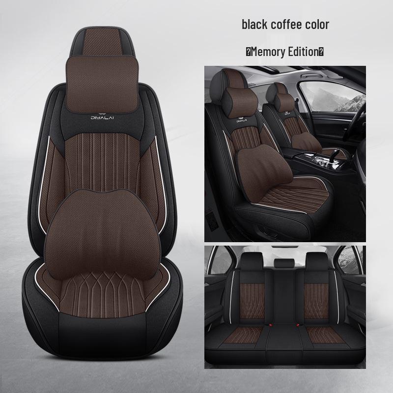 Universal Full Surround Car Seat Covers for All Seasons, Business Style, Five-Seater Coverage