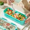 Cartoon Lunch Box Safe Rectangle Shape 304 Stainless Steel Office Workers Compartment Rectangle Container Food Preservation