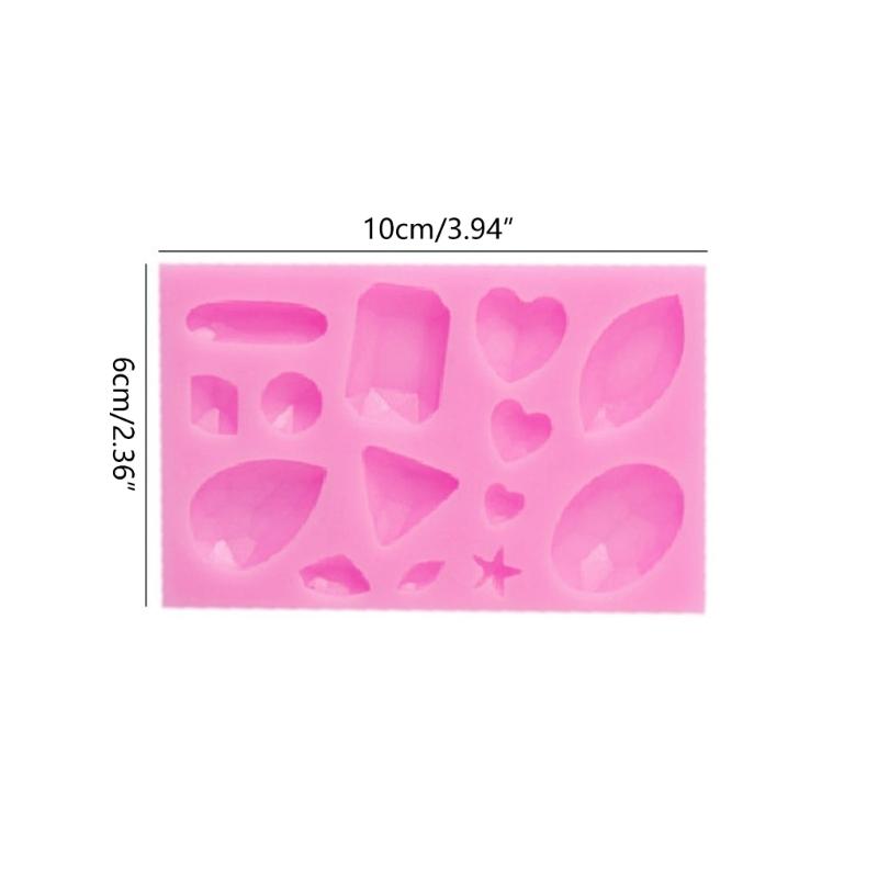 Geometric Gem- Green Bean Cake Chocolate Cake Fondant Mold Diy Baking Manual Mold Food Grade Silicone Fondant Mould