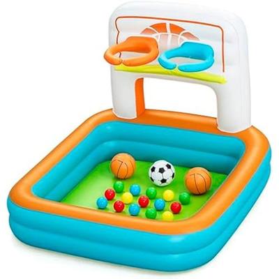 Piscina de Bolas Inflável - BESTWAY - Kick 'N Swish - 120 cm x 107 cm x 84 cm - 18 bolas - Multicolorido